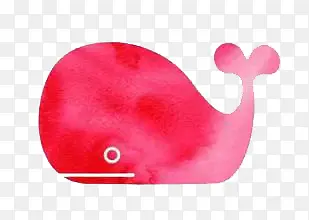 红色鲸鱼图案