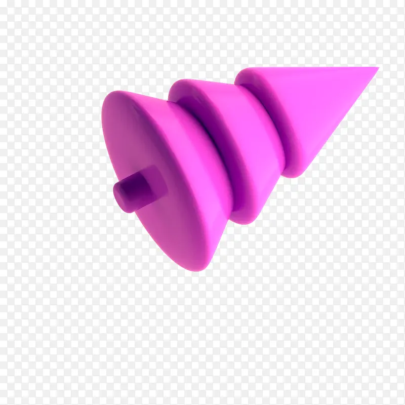 紫色锥形陀螺