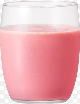 粉色草莓汁压榨奶昔