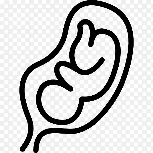 胎儿在子宫图标