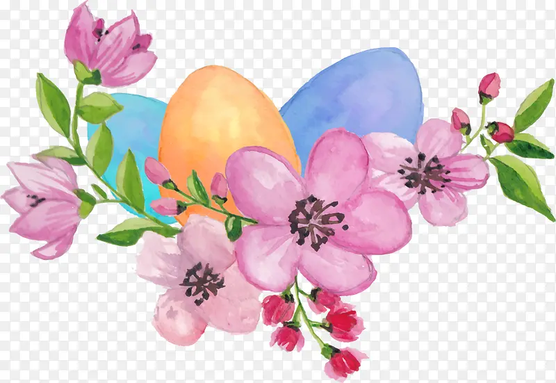 复活节手绘多彩彩蛋