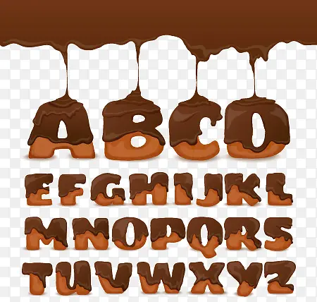 巧克力字母设计