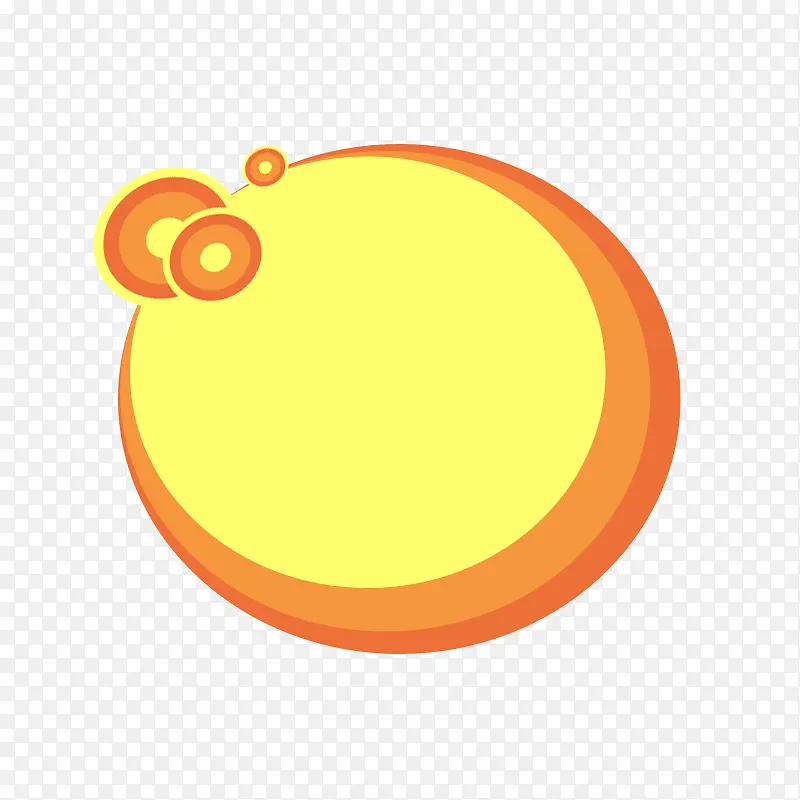 橙色圆形文字背景
