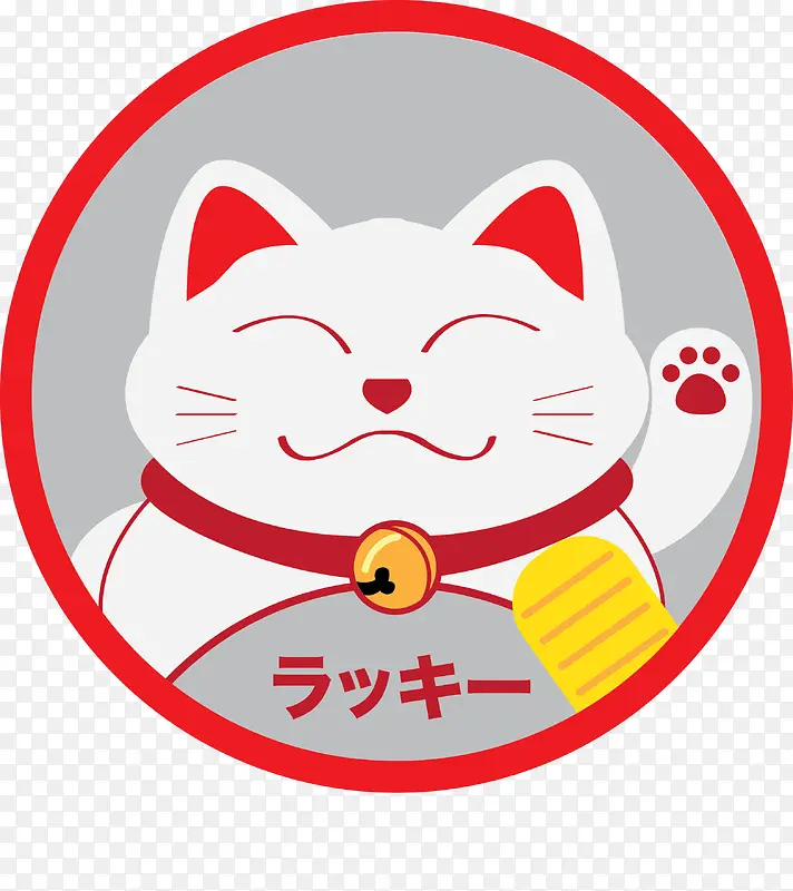 日系手绘招财猫