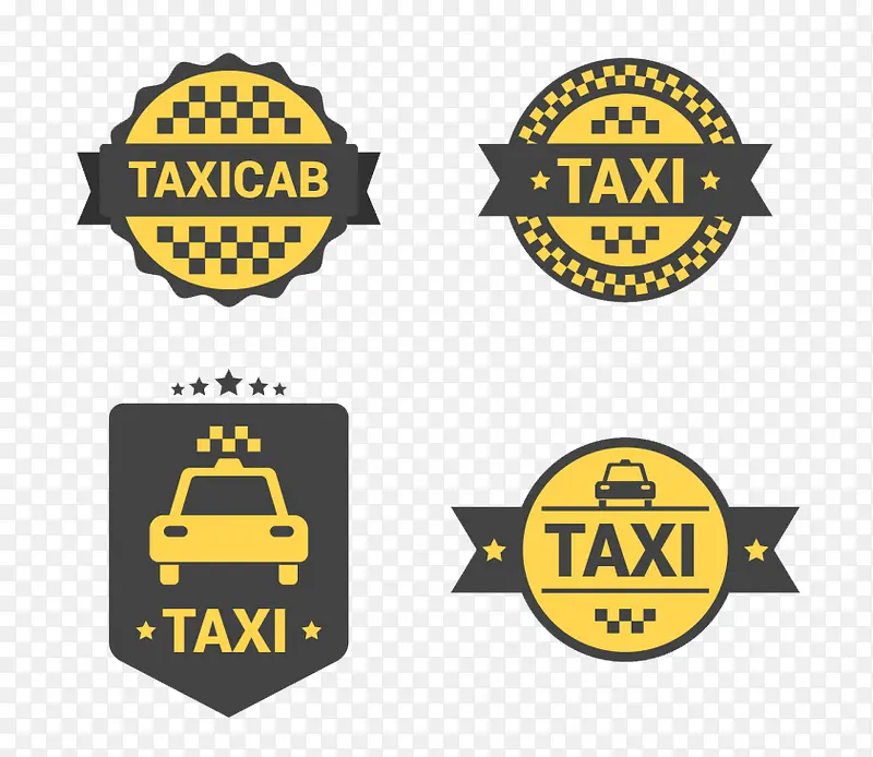 四个出租车服务标志