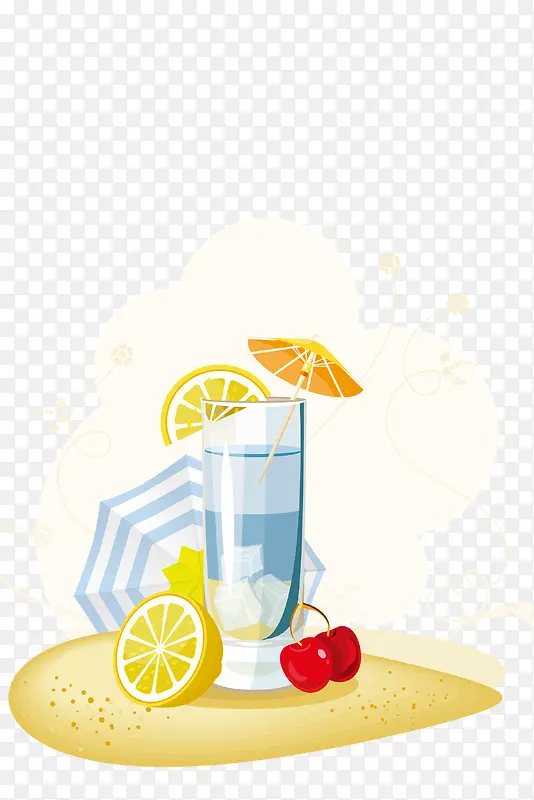 夏季水果饮料苏打水