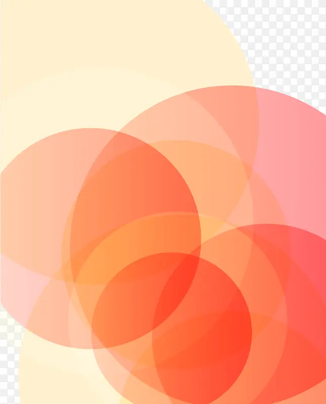 活力橙色圆环设计矢量素材