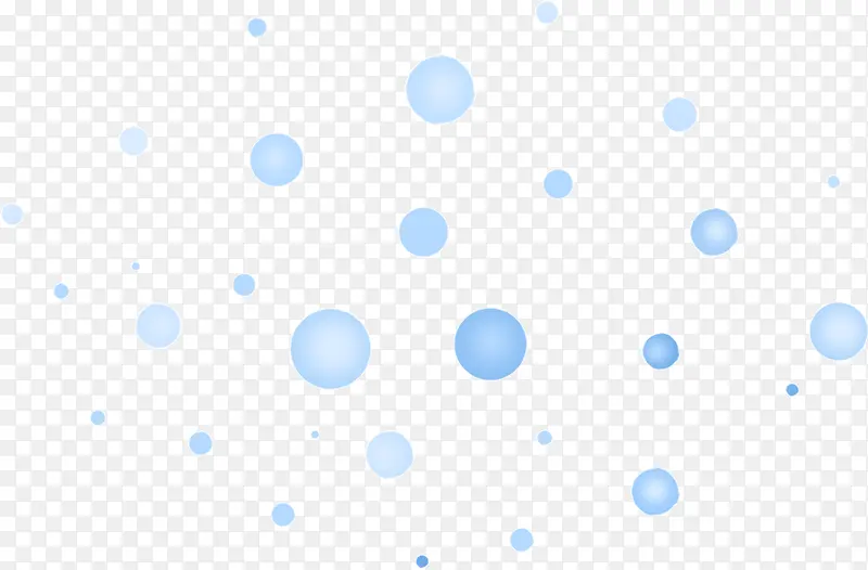 蓝色气泡漂浮