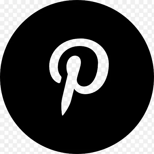 Pinterest的字母标志一个圆圈内图标