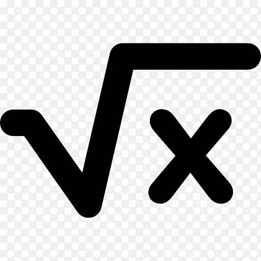 平方根X数学符号图标