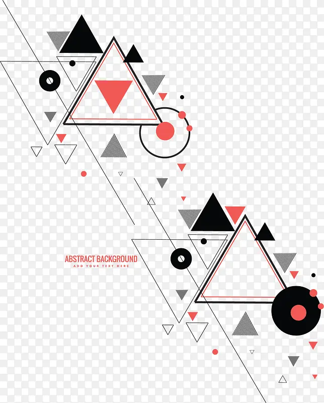 三角花纹艺术海报