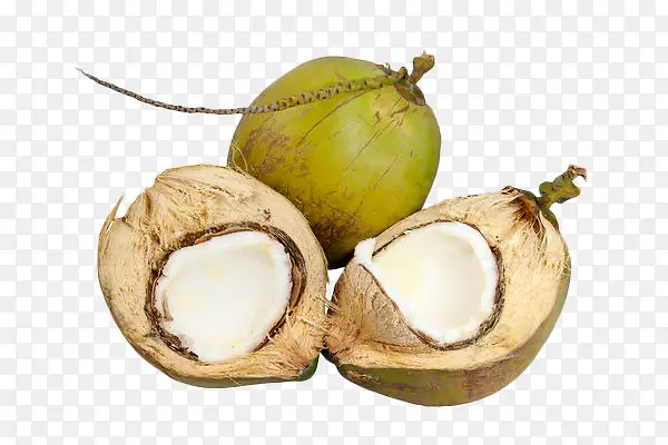 打开的椰子
