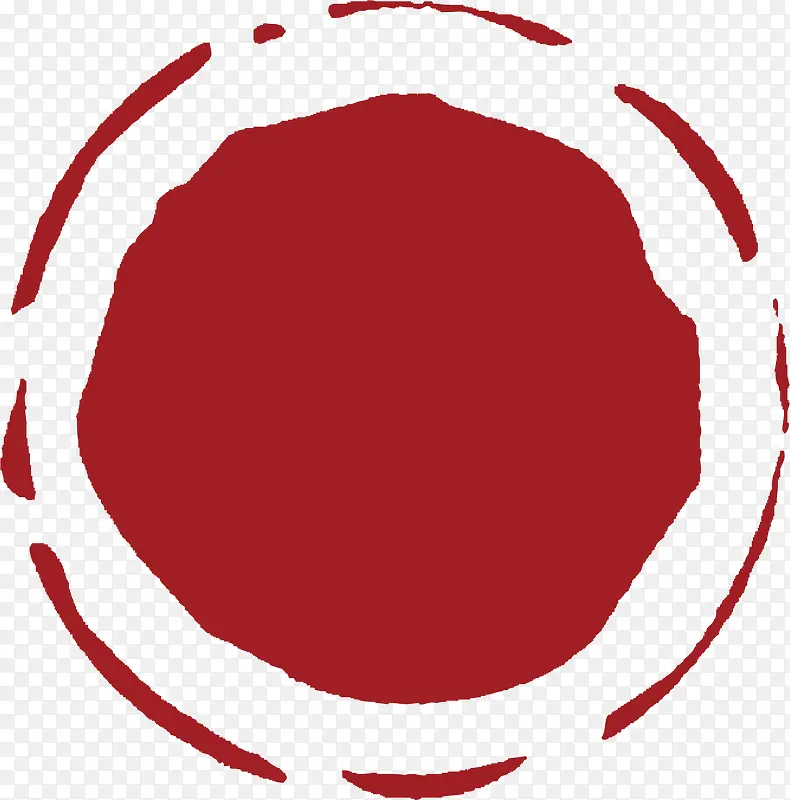 圆形的中国风式红章