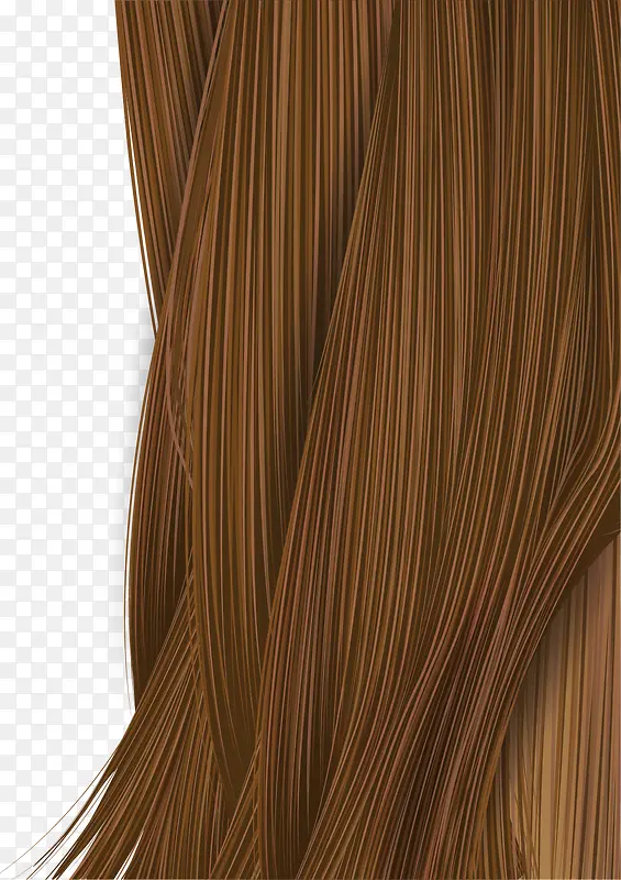 矢量棕色的长发