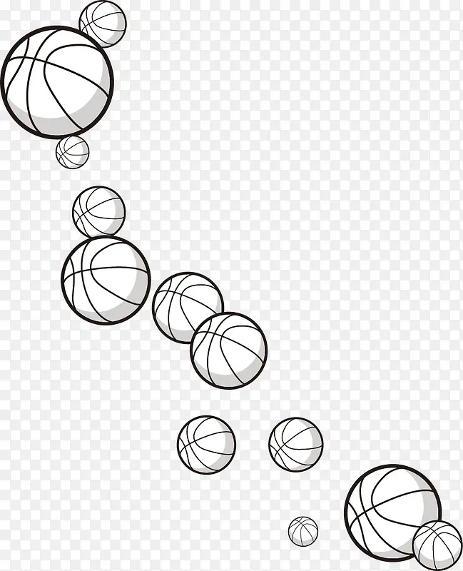 篮球矢量免抠装饰图案