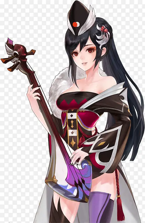 弹琴的少女