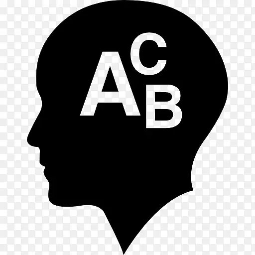 秃头的头字母ABC 图标