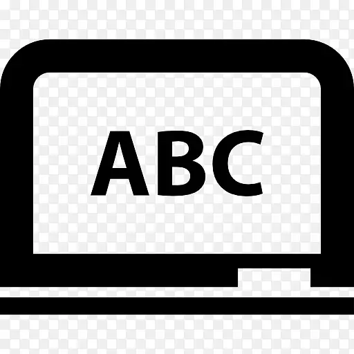 电子白板与ABC字母图标