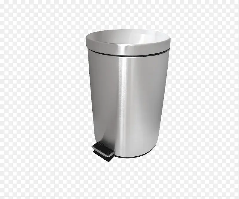银白色的垃圾桶的设计