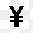 currency sign yen icon