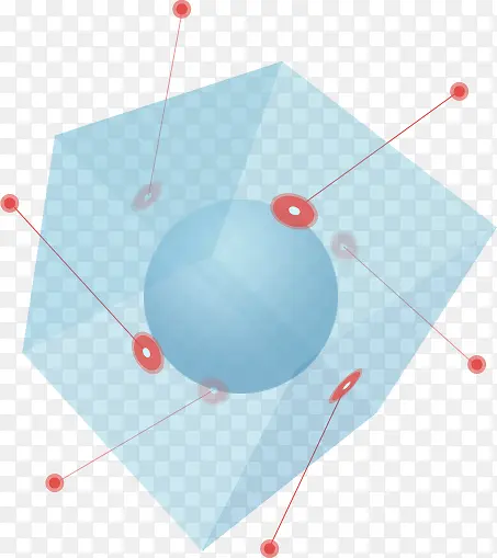 蓝色立方体和蓝色圆球