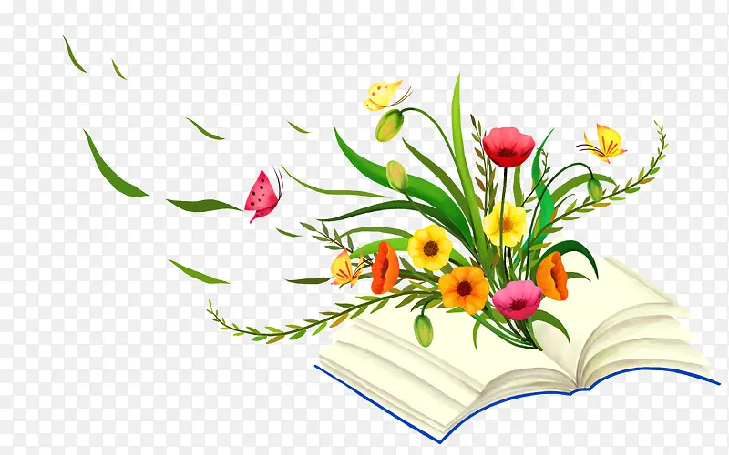 书本中的花朵