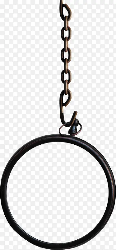 棕色金属铁链圆环