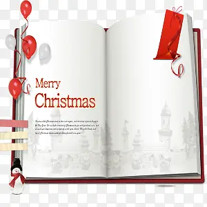 书页上的圣诞祝福