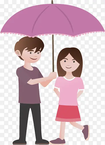 打伞的情侣