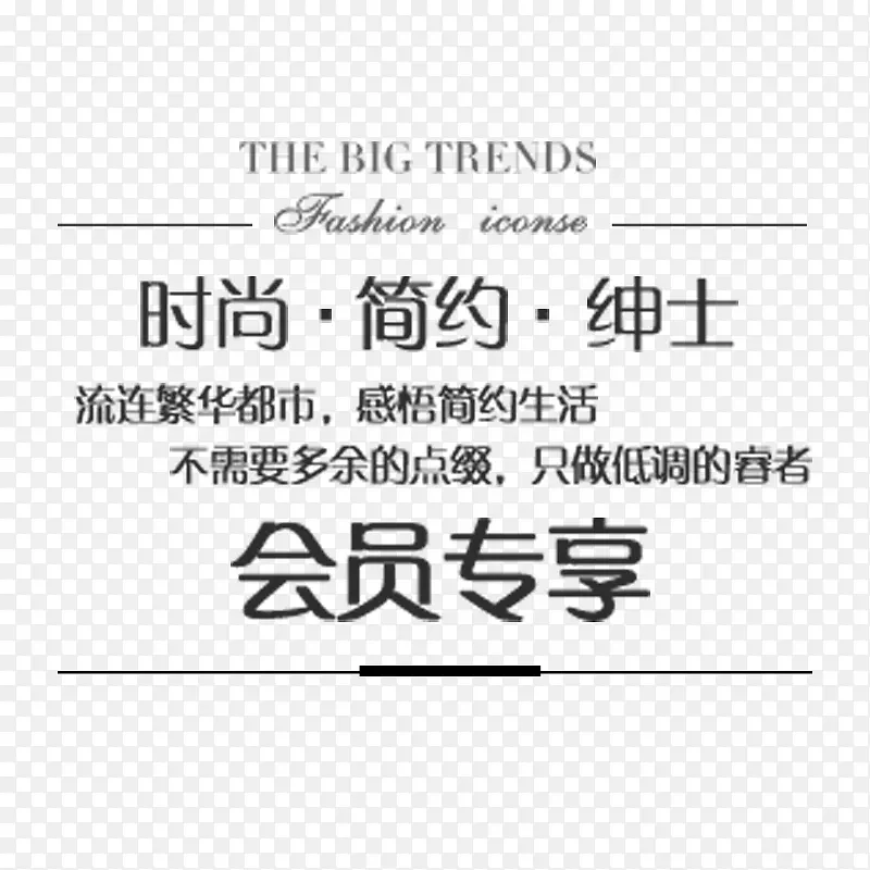 男士会员促销文案字体
