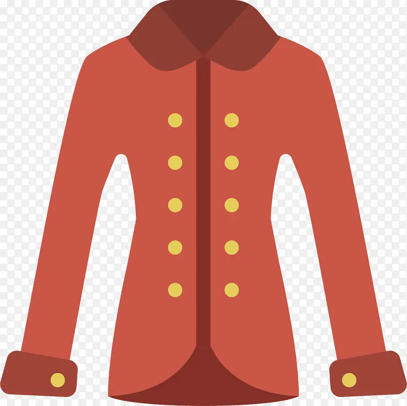红色长款大衣外套