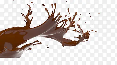 巧克力喷溅成树枝状
