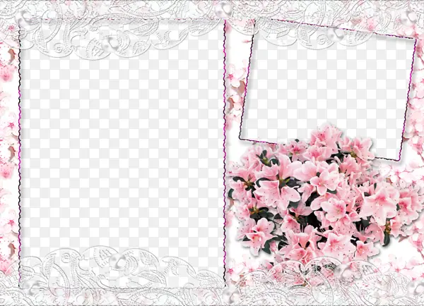 粉色温馨鲜花背景边框