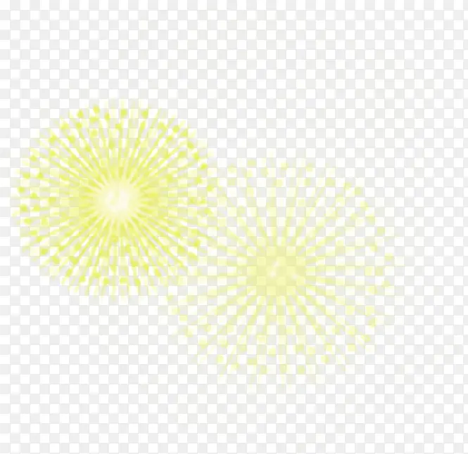 华丽绽放的黄色烟花