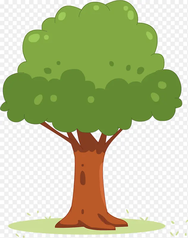 矢量图绿色植物大树