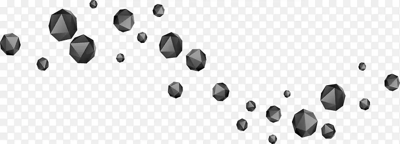 黑色多边形晶体结构