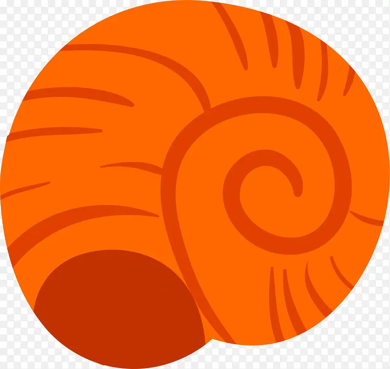 橙色卡通蜗牛壳