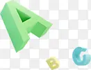 字母ABC立体形状不同颜色