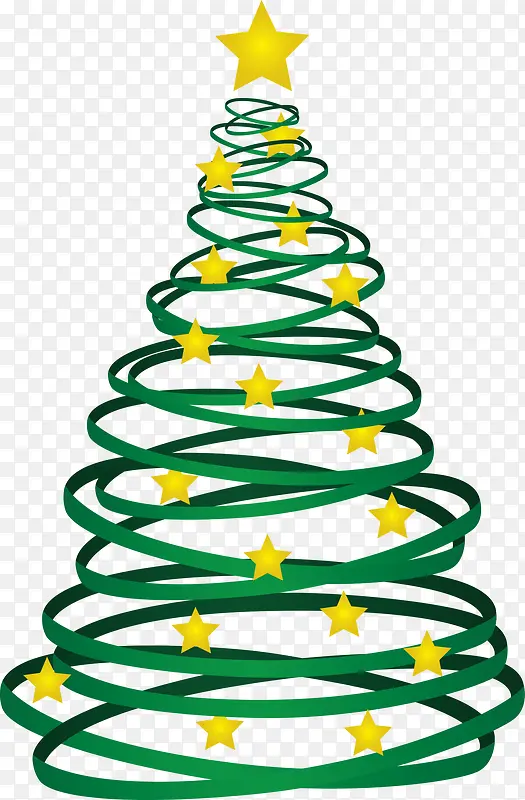 绿色旋转圣诞树