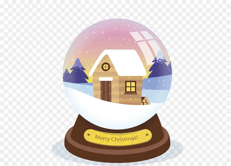 小木屋圣诞水晶球