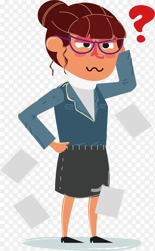 充满疑惑的烦恼女人