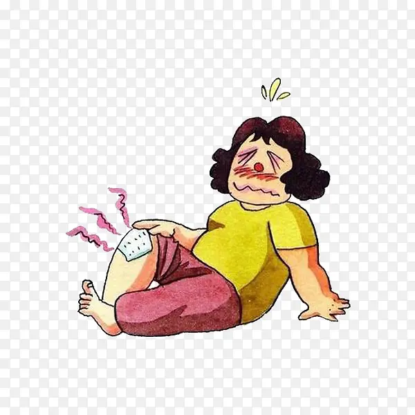摔倒的女人