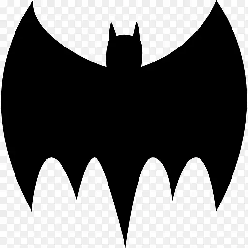 蝙蝠的黑色剪影图标