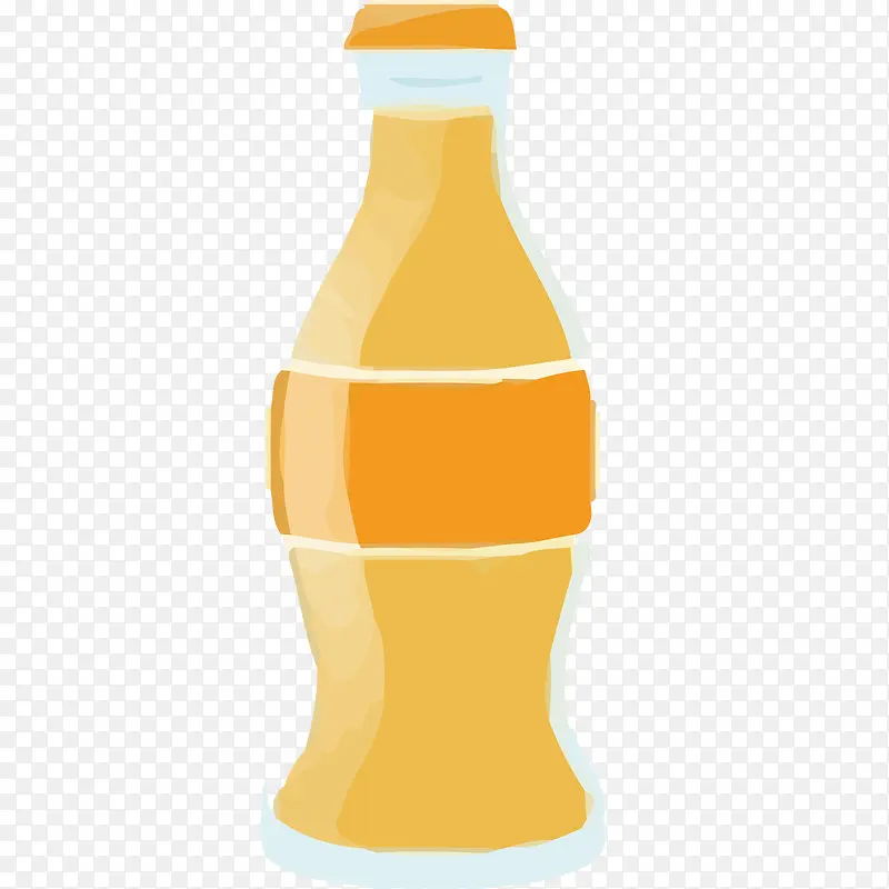 矢量一瓶橙子味汽水素材