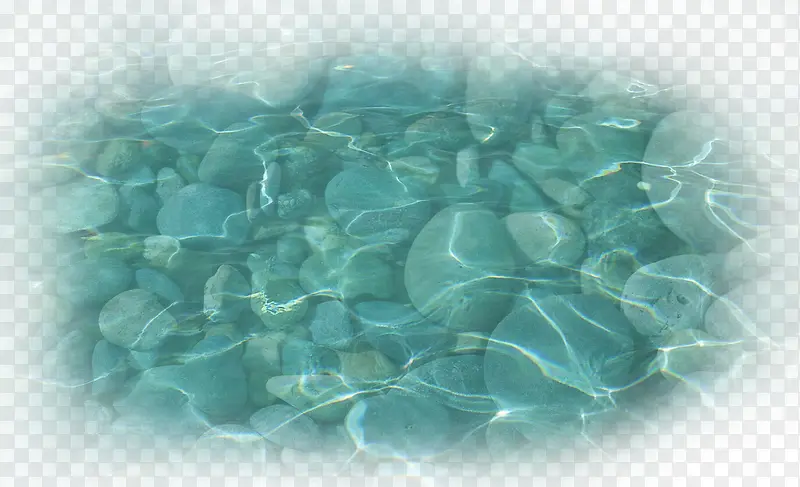 清澈的水与石头