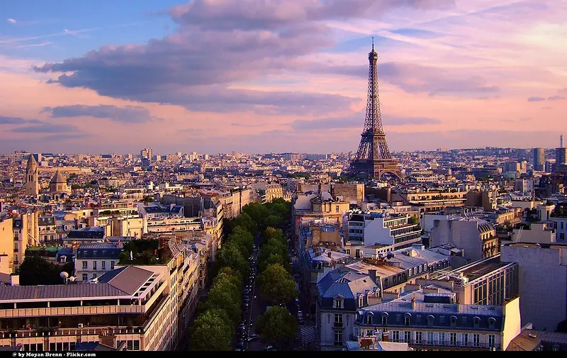 唯美城市巴黎铁塔