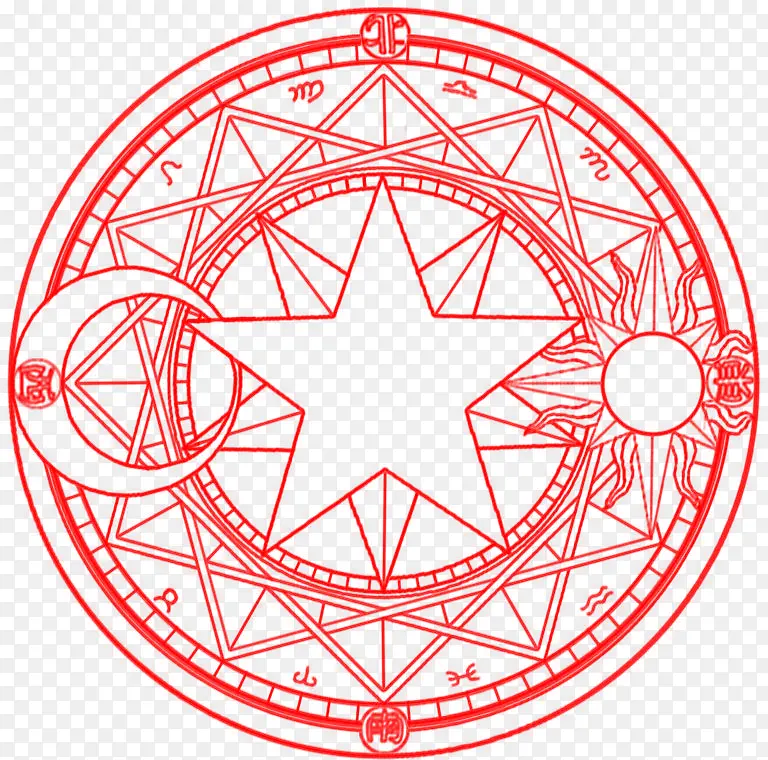红色六芒星魔法阵