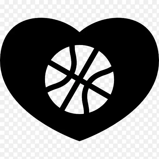 篮球在心脏图标