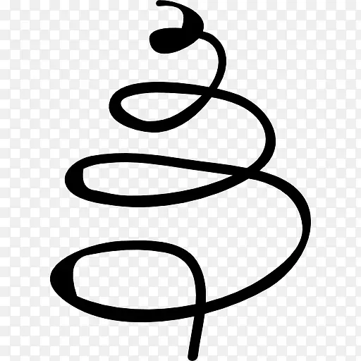 圣诞树绘制螺旋线图标