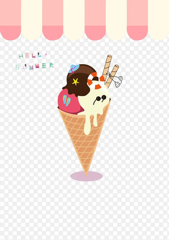 卡通冰淇淋橱窗